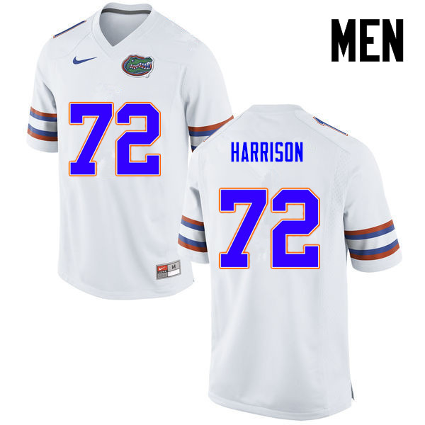 Men Florida Gators #72 Jonotthan Harrison College Football Jerseys-White